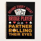 Funny Behind Every Great Bridge Player Partner プランナー手帳 (正面)
