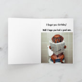 FUNNY BELATED BIRTHDAY カード (内部)