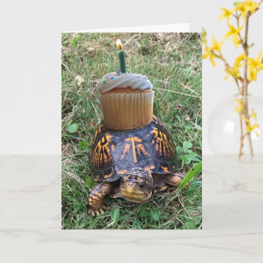 Funny Belated Birthday Card カード (黄色い花)