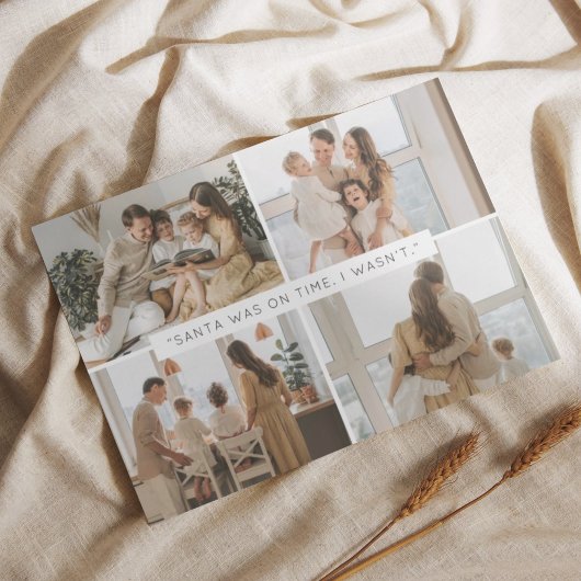 Funny belated Christmas family photo シーズンカード