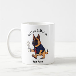 Funny Belgian Malinois dog Business Suit Coffee コーヒーマグカップ