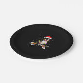 Funny Bernese Mountain Dog Lights Christmas Matchi ペーパープレート (アングル)