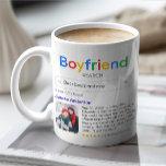 Funny Best Boyfriend Ever Search Result With Photo コーヒーマグカップ<br><div class="desc">Funny mug for your boyfriend with a 'Boyfriend search' logo and a single search result for "Best boyfriend ever', featuring your boyfriend's name, a photo, your personal message and a 5-star rating. If you need any help customizing this, please message me using the button below and I'll be happy to...</div>