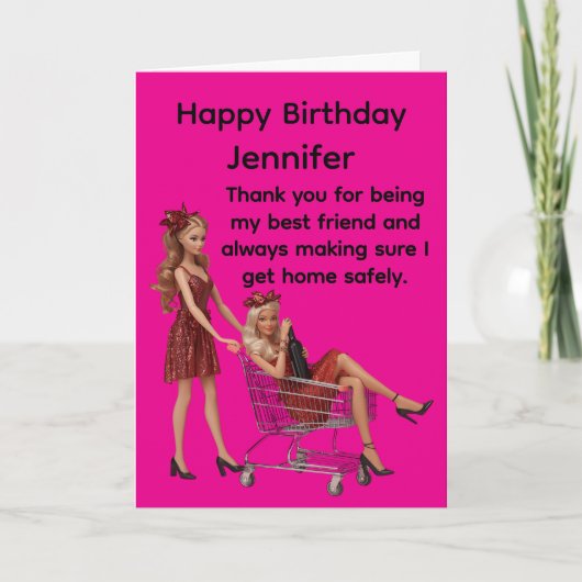 Funny Best Friends Birthday Card カード (正面)