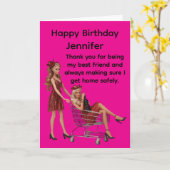 Funny Best Friends Birthday Card カード (黄色い花)