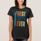 funny best guitar dad ever guitar chords for guita tシャツ (正面)