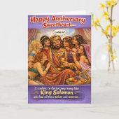 Funny biblical happy wedding anniversary to wife カード (黄色い花)