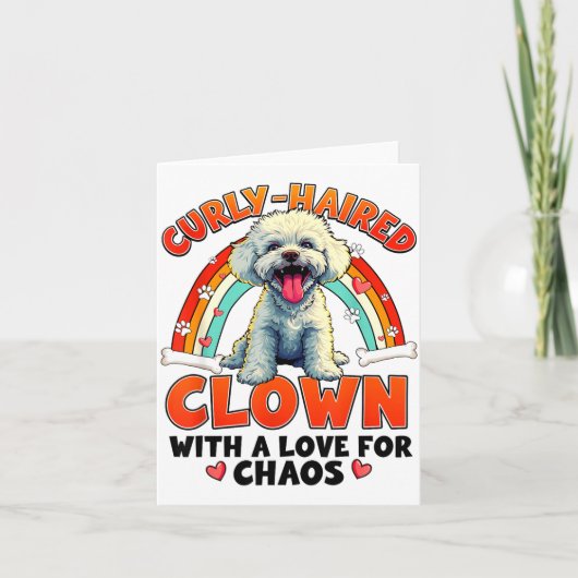 Funny Bichon Frise Design For Dog Lover  カード (正面)