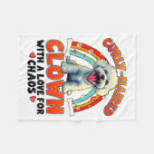 Funny Bichon Frise Design For Dog Lover  フリースブランケット (正面(横))