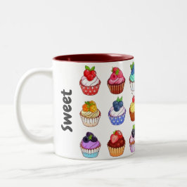 Funny bicolour cupcake coffee mug マグカップ