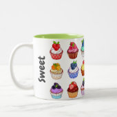 Funny bicolour cupcake coffee mug マグカップ (左)