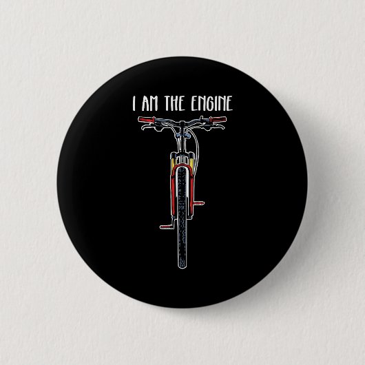 Funny Bicycle I Am The Engine 缶バッジ (正面)