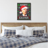 Funny Biden Confused Happy Easter Ugly Christmas キャンバスプリント (インサイチュ (寝室))
