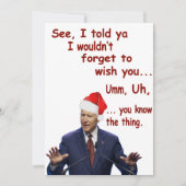 Funny Biden Merry Christmas Xmas Gift シーズンカード (正面)