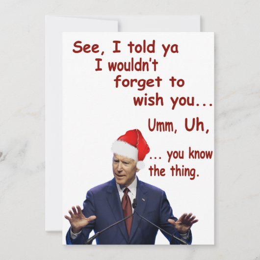 Funny Biden Merry Christmas Xmas Gift シーズンカード (正面)