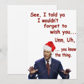 Funny Biden Merry Christmas Xmas Gift シーズンカード (正面/裏面)