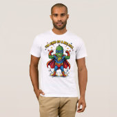 Funny Big Dill Pickle Superhero Comic Graphic Tシャツ (正面フル)