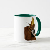 Funny Big Floppa Birthday Cat Meme Double Sided  マグカップ (正面右)