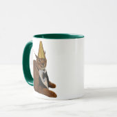 Funny Big Floppa Birthday Cat Meme Double Sided  マグカップ (正面左)