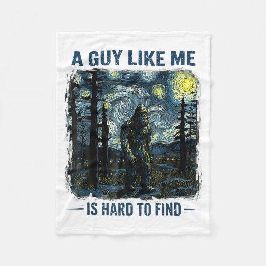 Funny Bigfoot A Guy Like Me Is Hard To Forest Find フリースブランケット (正面)