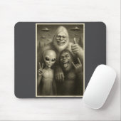 Funny Bigfoot, Alien, &amp; Yeti Sasquatch Rock On マウスパッド (マウス)
