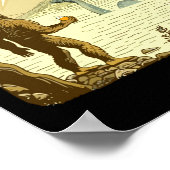 Funny Bigfoot And Nessie Bruh Moment Beer  ポスター (角)