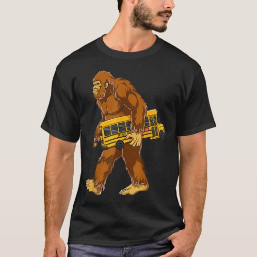Funny Bigfoot Bus Driver Sasquatch School Bus Love Tシャツ (正面)
