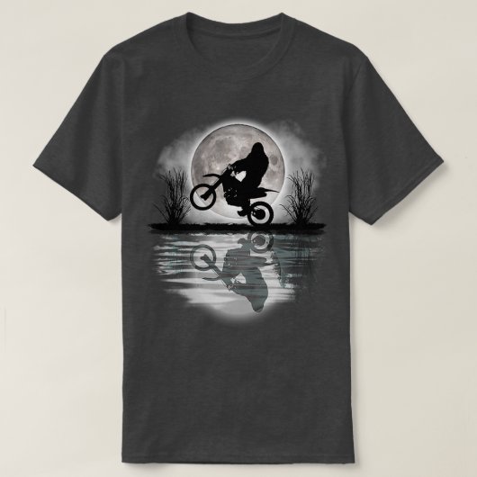 Funny Bigfoot Dirt Bike Rider Supercross Motocross Tシャツ (デザイン正面)