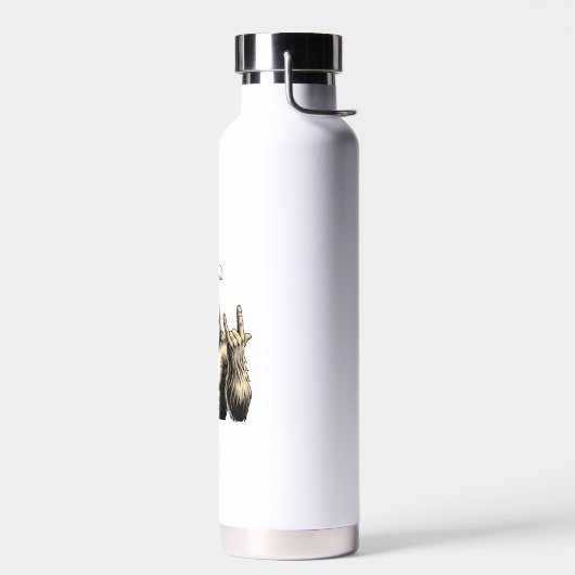 Funny Bigfoot Easter Egg Rock Sasquatch Easter Day ウォーターボトル (左面)