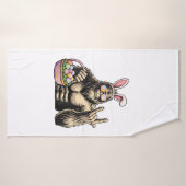 Funny Bigfoot Easter Egg Rock Sasquatch Easter Day バスタオル (バスタオル)