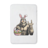 Funny Bigfoot Easter Egg Rock Sasquatch Easter Day バスマット (正面縦)