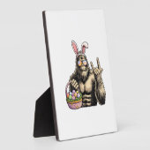 Funny Bigfoot Easter Egg Rock Sasquatch Easter Day フォトプラーク (側面)