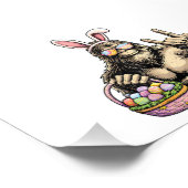 Funny Bigfoot Easter Egg Rock Sasquatch Easter Day フォトプリント (角)