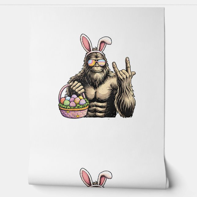 Funny Bigfoot Easter Egg Rock Sasquatch Easter Day 壁紙 (ほどく)