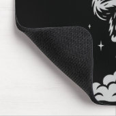 Funny Bigfoot Flying Into Space With Stars And Cos マウスパッド (コーナー)