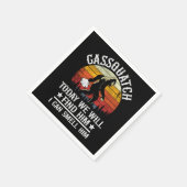 Funny Bigfoot Gassquatch Fart Sasquatch Vintage スタンダードカクテルナプキン (角)