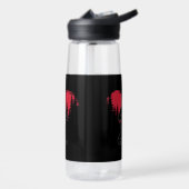 Funny Bigfoot in Love Heart Happy Valentine's Day ウォーターボトル (左面)