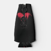 Funny Bigfoot in Love Heart Happy Valentine's Day ボトルクーラー (裏面)