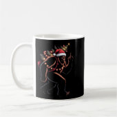 Funny Bigfoot Middle Finger Christmas Sasquatch An コーヒーマグカップ (左)