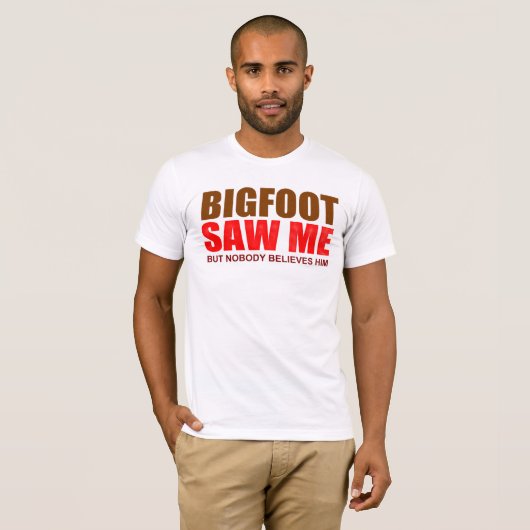 funny Bigfoot paranormal Tシャツ (正面フル)