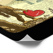 Funny Bigfoot Sasquatch Loch Ness Monster Funny He ポスター (角)