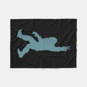 Funny Bigfoot Sasquatch Peace Sign Big Foot Squatc フリースブランケット (正面(横))