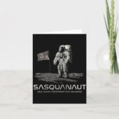 Funny Bigfoot Sasquatch Space Sasquanaut  カード (正面)
