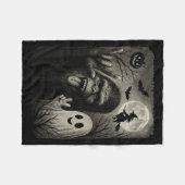 Funny Bigfoot Selfie With Boo Halloween Costume Me フリースブランケット (正面(横))