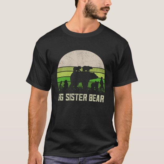 Funny Biggest Sister  6 Cub Kids Sis Big Sister Be Tシャツ (正面)