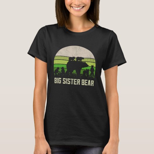 Funny Biggest Sister  6 Cub Kids Sis Big Sister Be Tシャツ (正面)