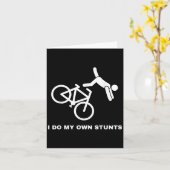 Funny Bike Lovers I Do My Own Stunts  カード (黄色い花)