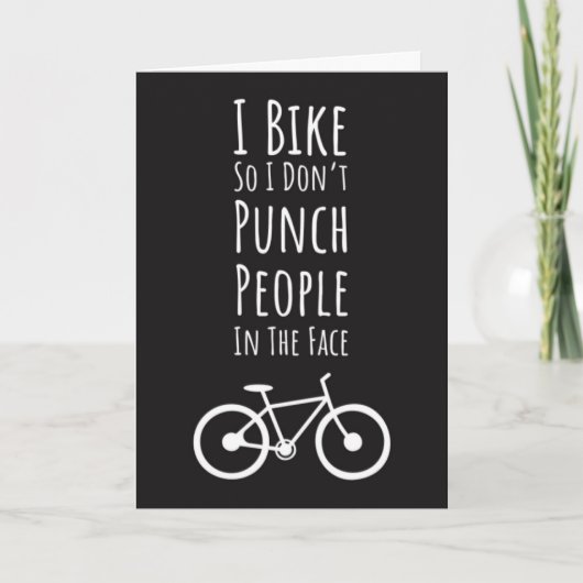 Funny Biker Cards Biking Cycling Cyclist Quote カード (正面)