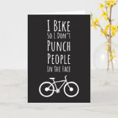 Funny Biker Cards Biking Cycling Cyclist Quote カード (黄色い花)