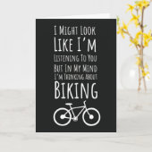 Funny Biking Cards Cyclist Biker Bicycle Cycling カード (黄色い花)
